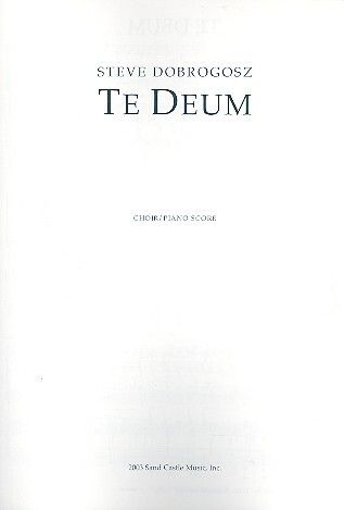 Dobrogosz, S: Te Deum