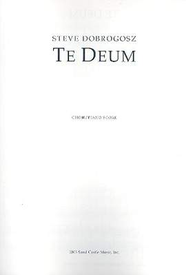 Dobrogosz, S: Te Deum
