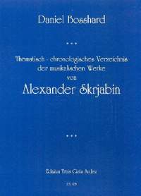 Bosshard, D: Thematisch-chronologisches Verzeichnis der musikalischen Werke von