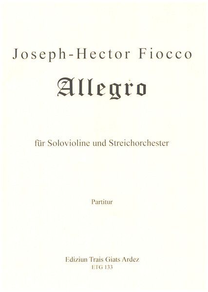 Fiocco, J: Allegro