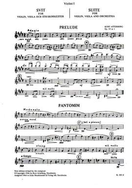 Atterberg, K M: Suite op.19,1