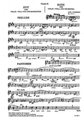 Atterberg, K M: Suite op.19,1
