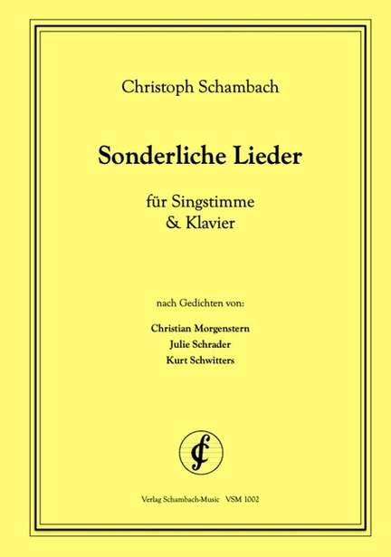 Schambach, C: Sonderliche Lieder