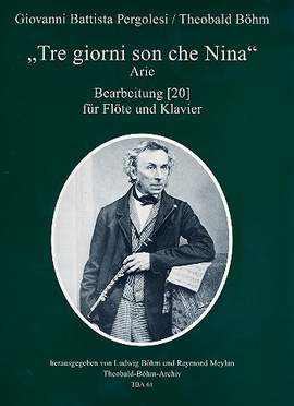Pergolesi, G B: Tre giorni son che Nina für Flöte und Klavier
