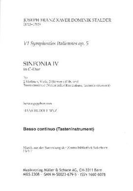 Stalder, J: Sinfonia C-Dur Nr.4