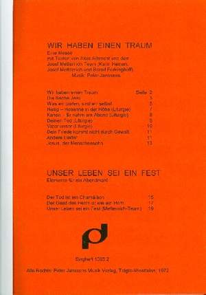 Janssens, P: Wir haben einen Traum und Unser Leben sei ein Fest