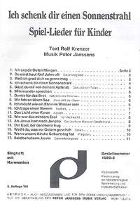 Janssens, P: Ich schenk dir einen Sonnenstrahl
