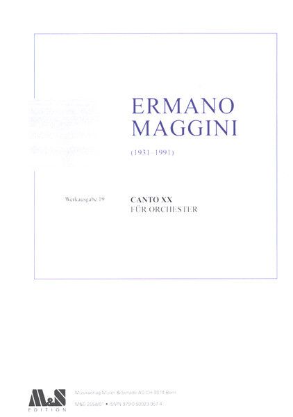 Maggini, E: Canto XX
