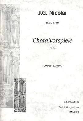 Nicolai, J G: Choralvorspiele
