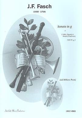 Fasch, J F: Sonata in g Minor FWVN:g1 for 2 oboes,
