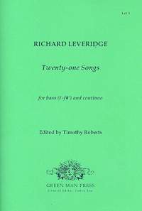Leveridge, R: 21 Songs for bass and Bc