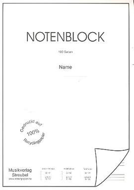 Notenblock 14 Systeme mit Lineatur für Texteinträge