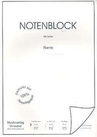Notenblock 12 Systeme ohne Hilfslinien
