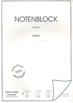 Notenblock 12 Systeme ohne Hilfslinien