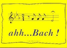 Postkarte, GELB Ahh... Bach (10er Pack)