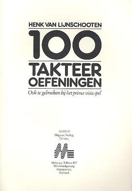 Lijnschooten, H v: 100 Takteer Oefeningen