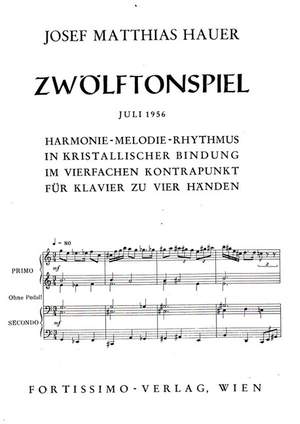 Hauer, J M: Zwölftonspiel Juli 1956