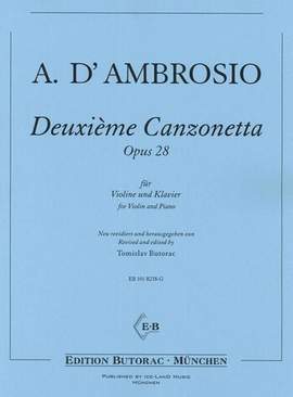 D'Ambrosio, A: Canzonetta Nr.2 op.28 für Violine
