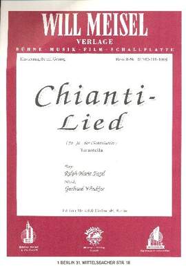 Winkler, G: Chianti-Lied: