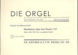 Helmschrott, R M: Meditation über den Psalm 137