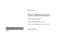 Gruner, E: 3 Ständchen
