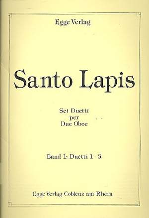 Lapis, S: 6 Duetti Band 1 (Nr.1-3)