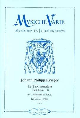 Krieger, J P: 12 Triosonaten Band 1-4