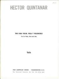Quintanar, H: Trio for violin, viola and
