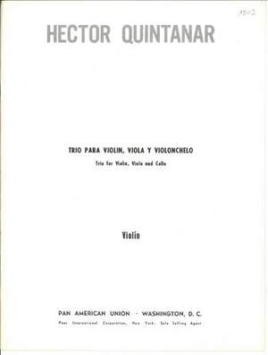 Quintanar, H: Trio for violin, viola and