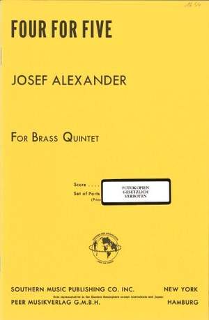 Alexander, J: Four for Five