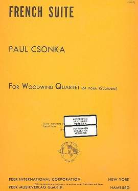 Csonka, P: French Suite for woodwind quartet