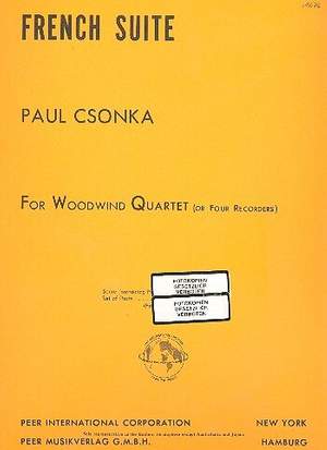 Csonka, P: French Suite for woodwind quartet