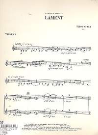 Serly, T: Lament in Memory of Béla Bartok