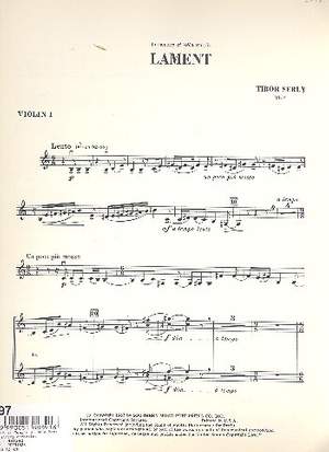 Serly, T: Lament in Memory of Béla Bartok