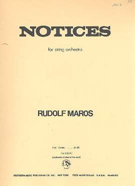 Maros, R: Notices