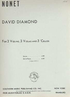 Diamond, D: Nonet for 3 violins, 3 violas and