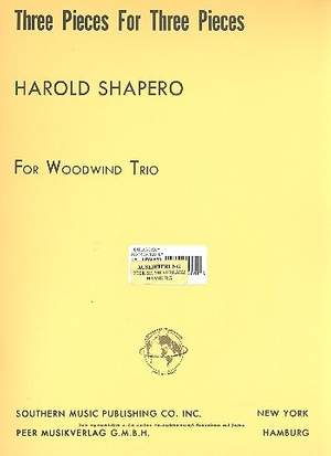 Shapero, H: 3 Pieces for 3 Pieces for flute,