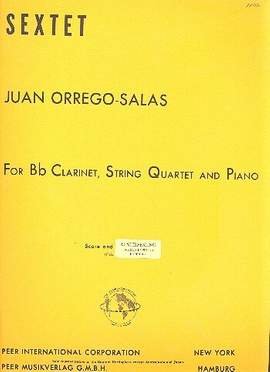 Orrego-Salas, J: Sextet for clarinet, 2 violins, viola,