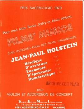 Holstein, J P: Films' Musics