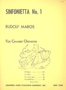 Maros, R: Sinfonietta no.1 for 2 recorders (flutes),