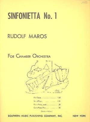 Maros, R: Sinfonietta no.1 for 2 recorders (flutes),
