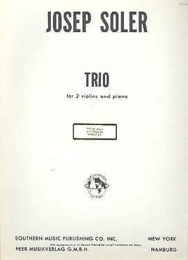 Soler, J: Trio for 2 violins and piano
