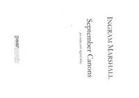 Marshall, I: September Canons