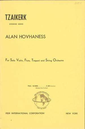 Hovhaness, A: Tzaikerk