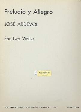 Ardevol, J: Preludio y allegro