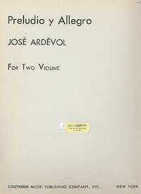 Ardevol, J: Preludio y allegro