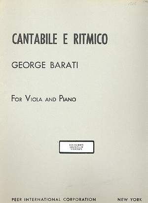 Barati, G: Cantabile e ritmico