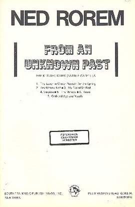 Rorem, N: From an unknown Past