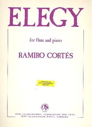 Cortés, R: Elegy for flute and piano