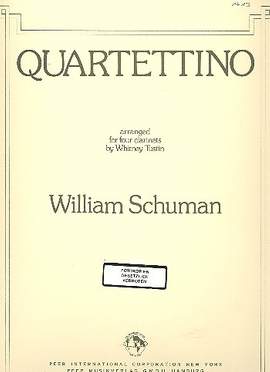 Schuman, W: Quartettino for 4 clarinets